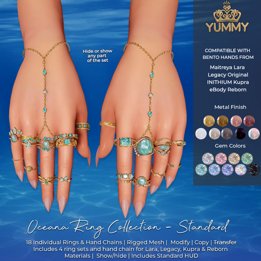 TORQUOISE OCEANA RING MULTI